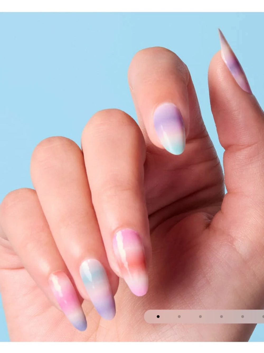 Color Street Soft Serve Stripes Nail Wraps — Pastel Pink, Lavender, Blue, Mint